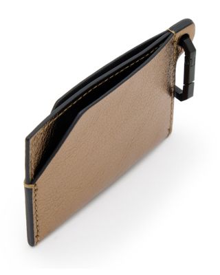 Hex Metallic Leather Cardholder