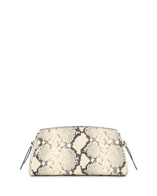 Maude Snake Embossed Leather Convertible Crossbody Clutch