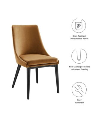 Viscount Accent Performance Velvet Dining Chairs, Set of 2