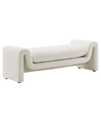 Waverly Boucle Fabric Bench