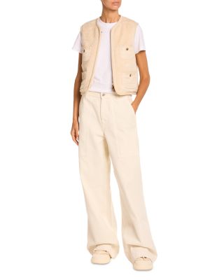 Mimosas Braided Trim Teddy Down Vest