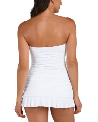 IG Ruffle Bandeau Tankini Top &amp; IG Ruffle Swim Skirt 