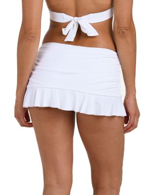 IG Ruffle Bandeau Tankini Top &amp; IG Ruffle Swim Skirt 