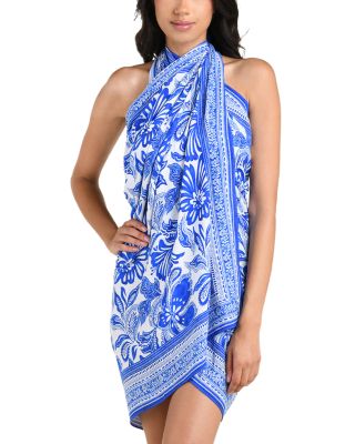 Botanical Brocade Pareo Swim Cover-Up