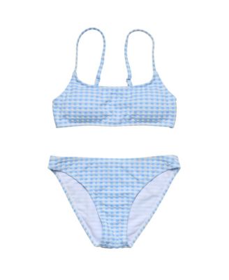 Girls' Seaside Gingham Teen Crop Bikini - Big Kid