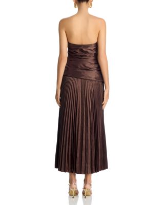 Arie Strapless Bustier Midi Dress