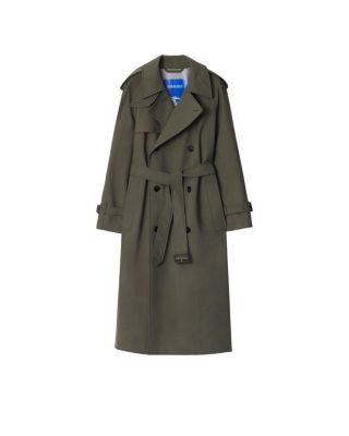 Long Stretch Wool Trench Coat