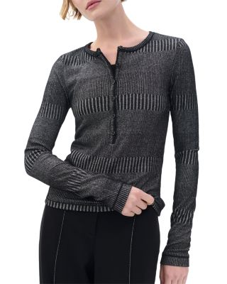 The Knit Two Tone Henley Tee