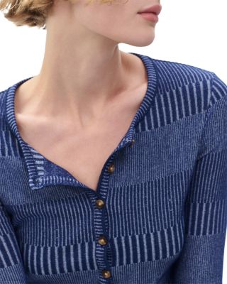 The Knit Two Tone Henley Tee