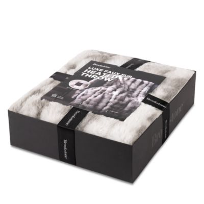 Heated Luxe Faux Fur Throw Blanket - Exclusive