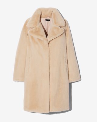 Faux-Fur Coat with Wide Lapels - Exclusive