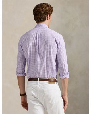 Classic Fit Gingham Stretch Poplin Shirt