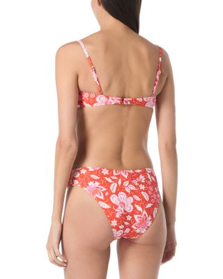 Ruched Bra Bikini Top & High Cut Bikini Bottom