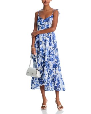 Sleeveless Floral Midi Dress - Exclusive