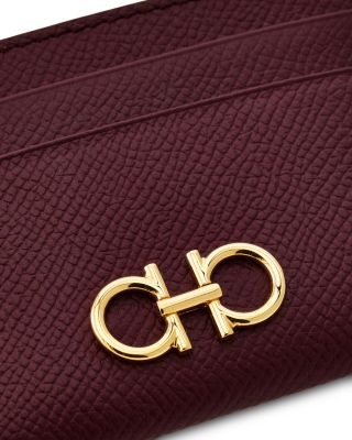 Gancini Leather Card Holder