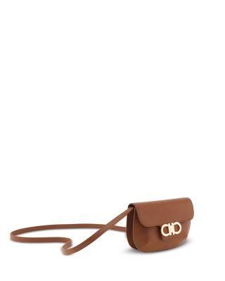 Double Gancini Mini Leather Shoulder Bag