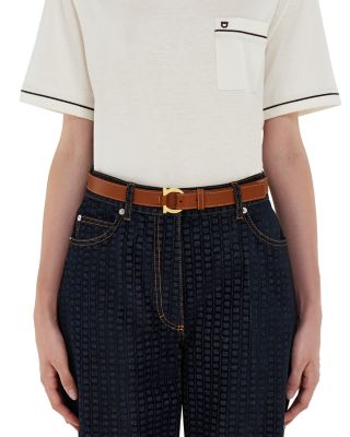 Women's Donna Gancini Leather Belt