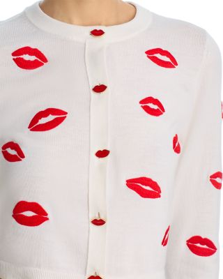 Daroda Lip Cardigan Sweater