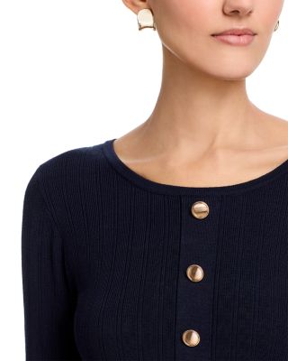 Long Sleeve Ribbed Sweater Dress