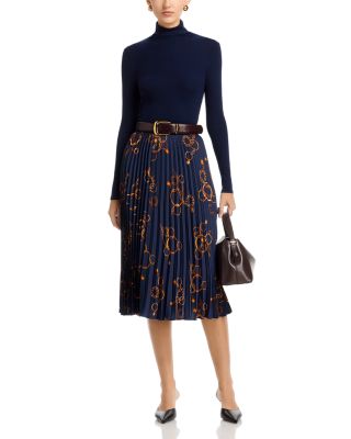 Pull On Pleated Skirt