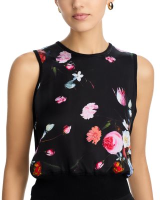 Sleeveless Front Print Top