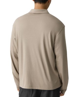 Relaxed Long Sleeve City Interlock Polo Shirt