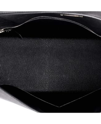 Kelly 32 Handbag Black Epsom with Palladium Hardware