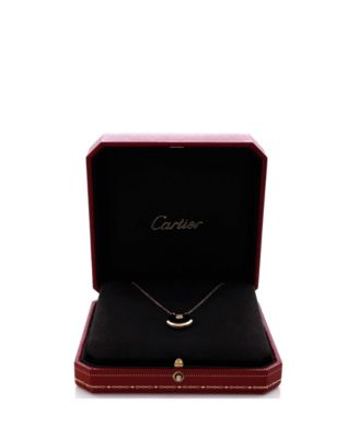  Small Amulette de Cartier Pendant Necklace 18K Rose Gold with Onyx and Diamond, 23.5"