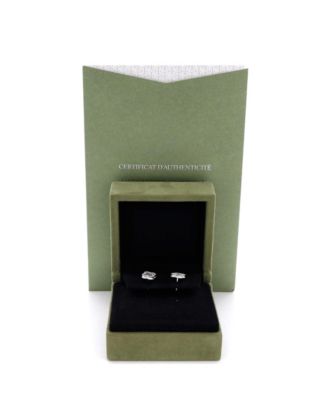  Sweet Alhambra Stud Earrings 18K White Gold and Mother of Pearl