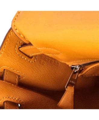 Kelly 25 Handbag Orange Swift with Palladium Hardware