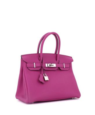 Birkin 30 Handbag Pink Togo with Palladium Hardware