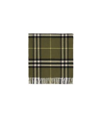 Wide Check Cashmere Scarf