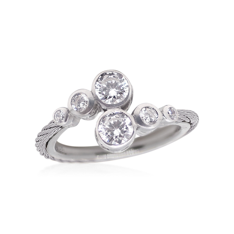 Alor Day Diamonds Round Bypass Ring, 0.5ct Lab Grown Diamonds
