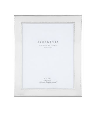 Amira Double-Bead Sterling Silver Frame, 8&amp;quot; x 10&amp;quot;