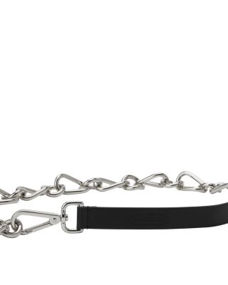 Catch By Leather and Metal Chain Belt