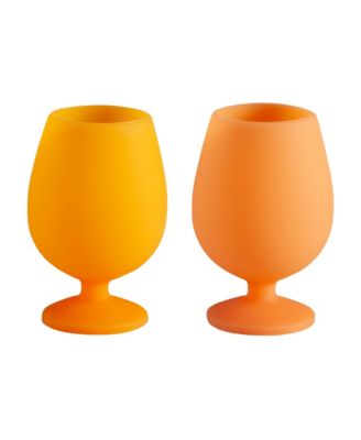 Porter Green Stemm Silicone Unbreakable Wine Glasses - Set Of 2