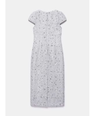 Women's Boucle Sequin Midi Dress