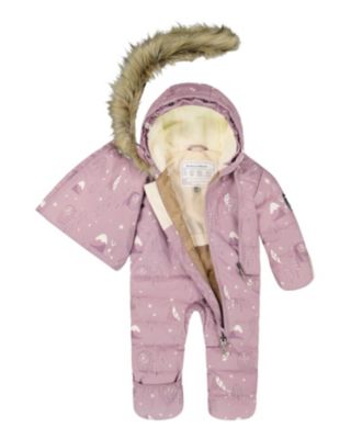 Girls' One-Piece Snug Snowsuit Designed for Car Seat Bear - Baby