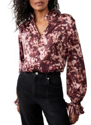 Women's Printed Satin Blouse