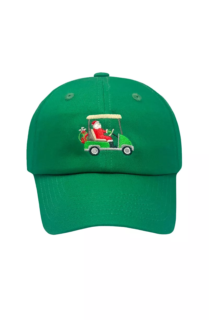 Bits & Bows Adult Santa Golf Cart Baseball Hat