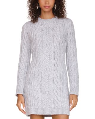 Cable Knit Long Sleeve Mini Dress