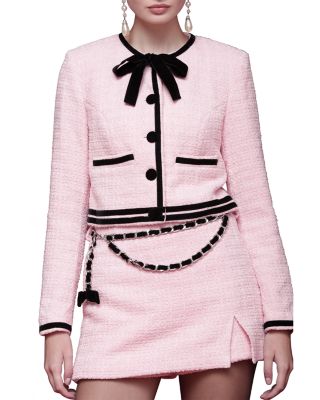 Candy Pink Cropped Bow Jacket & Skort