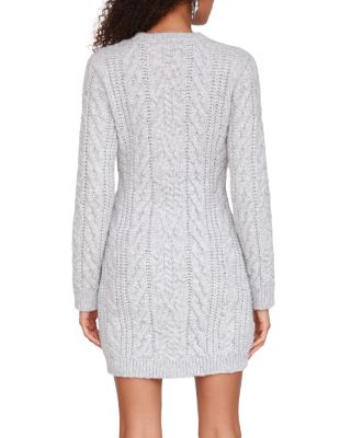 Cable Knit Long Sleeve Mini Dress