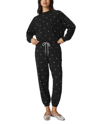 Love Lounge Embroidered Sweatshirt & Jogger Pants
