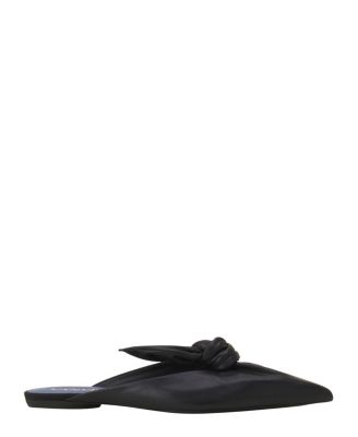 Women&#39;s Midnight Step Leather Bow Mule
