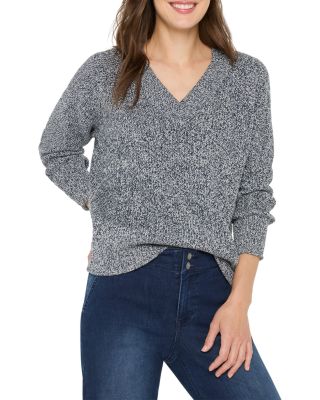 V-Neck Shaker Stitch Sweater