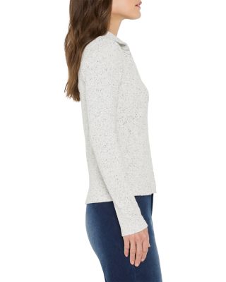 Rib Long Sleeve Polo Top