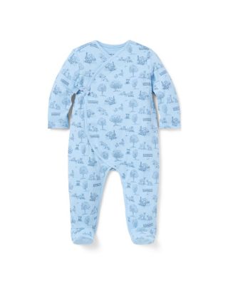 Boys' Woodland Toile Wrap Footed One-Piece - Baby