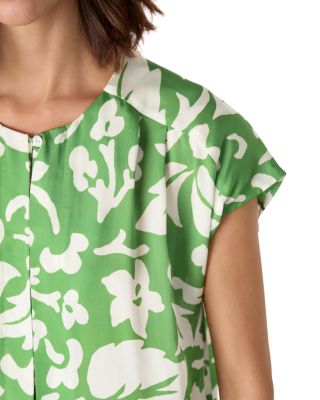 Floral Print Keyhole Top