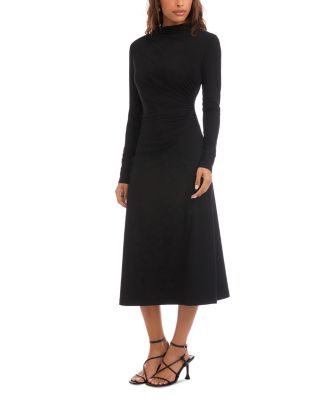 Karen Kane Elise Long Sleeved Side Shirred Dress